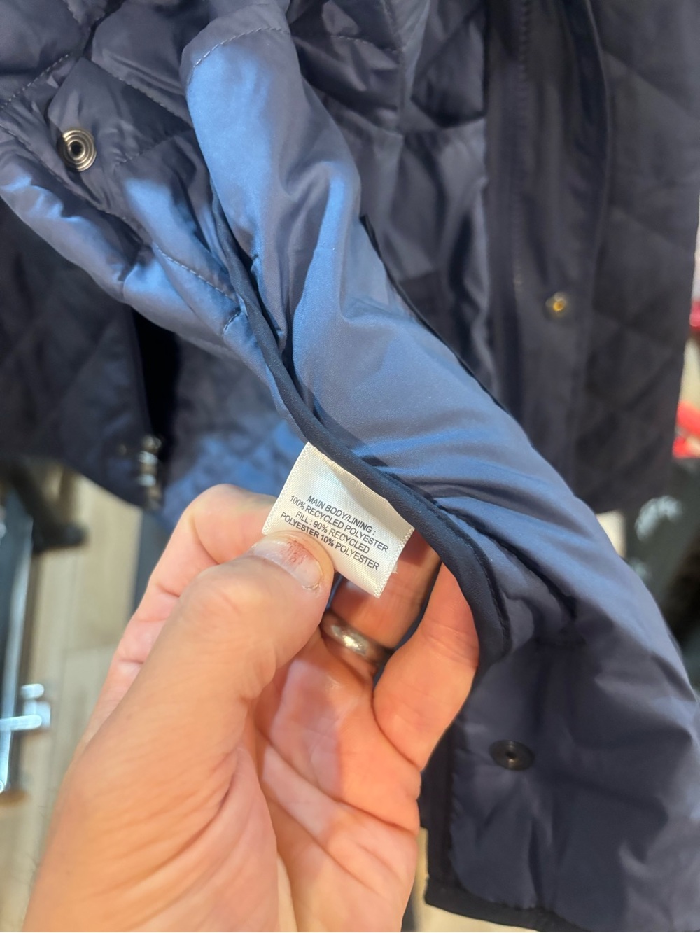 Peter Millar Suffolk Quilted Travel Coat – Men’s Large L – Navy Blue MINT!!! - Picture 6 of 13